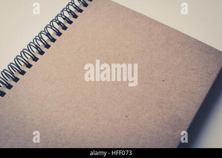 blank book cover, empty page,  vintage filter Stock Photo