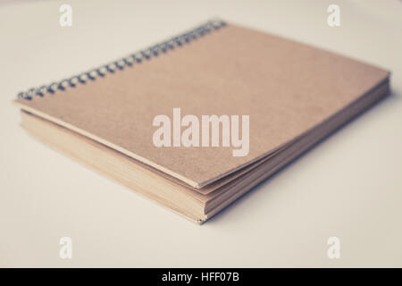 blank book,   vintage book isolated on white Stock Photo