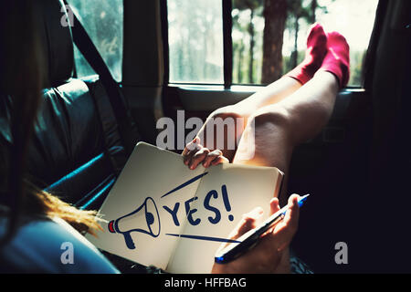 Yes Yeah Affirmative Absolutely Right Sure Concept Stock Photo