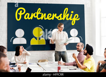 Partnership Corporate Team Leader Font Concept Stock Photo