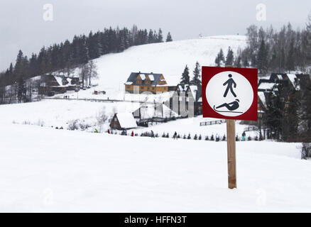 Sign in Tatra mountain, Poland Stock Photo