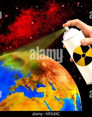 Composite Image for Pollution of The Earth Stock Photo