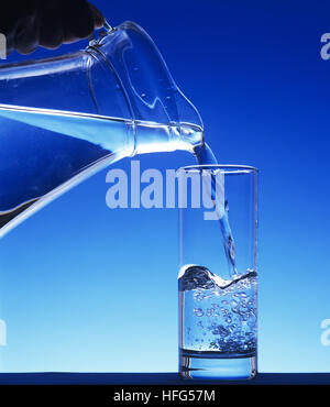 Carafe and Glass of Water Stock Photo
