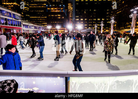 New York City, USA 28 December 2016 - Ice Skating in Bryant Park ©Stacy Walsh Rosenstock Stock Photo