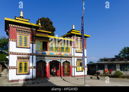 Darjeeling: Tibetan temple Bhutia Busty Gompa, West Bengal, Westbengalen, India Stock Photo