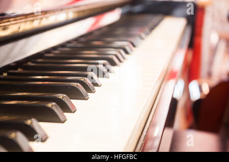Piano keyboard with selective focus, stock photo Stock Photo