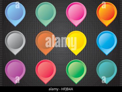 Map pointers Stock Vector