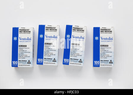 Ventolin isolated against white background Stock Photo