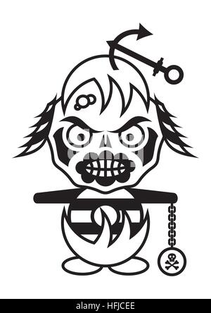 Pirate monster Stock Vector