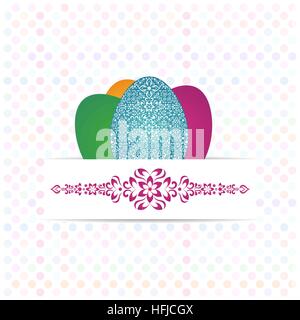 Three coloured eggs Stock Vector