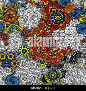 Paisley ethnic indian vintage seamless pattern. Vector illustration. Stock Vector