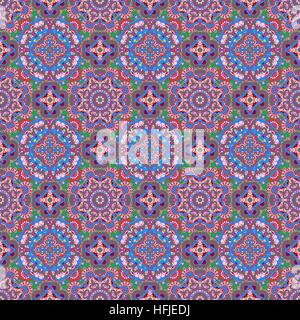 Seamless pattern. Abstract texture with abstract flowers. Endless vector background. Blue rose violet pattern. Stock Vector