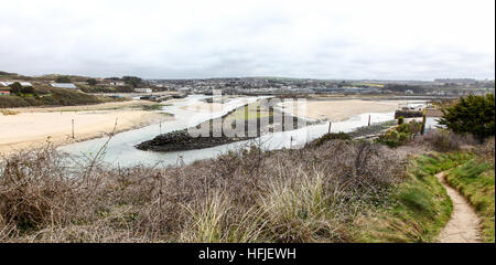 Porthkidney Sands near St Ives, at the mouth of the Hayle Estuary Cornwall South West England UK GB Stock Photo