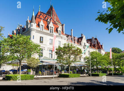Château d'Ouchy, Ouchy, Lausanne, Vaud, Switzerland Stock Photo