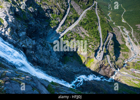 Trollstigen near Andalsnes, Norway, Scandinavia, Europe. Stock Photo