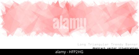 Long triangular trendy banner. Polygonal vector illustration Stock Vector