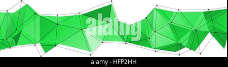 Long triangular trendy banner. Polygonal vector illustration Stock Vector
