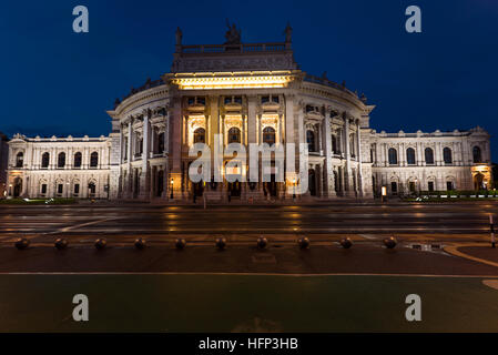 Beautiful view of historic burgtheater imperial court theatre in the evening, vienna, austria Stock Photo