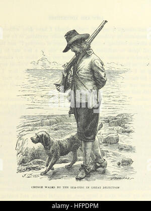 Image taken from page 81 of 'The Life and Adventures of Robinson Crusoe ... With a portrait, and one hundred illustrations by J. D. Watson, engraved on wood by the brothers Dalziel. [Part two is abridged.]' Image taken from page 81 of 'The Life and Adventures Stock Photo
