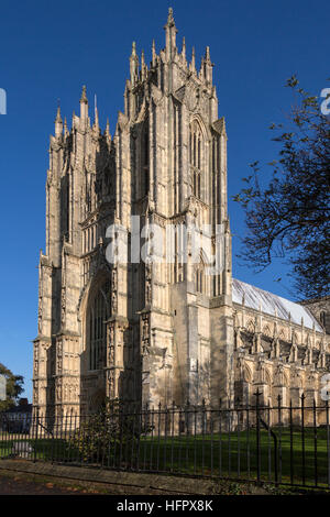 Beverley Minster in the city of Beverley in the East Riding of Yorkshire in northeast England. This medieval Gothic Minster owes its origin and much o Stock Photo