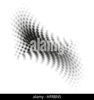 Abstract halftone geometric shape, Dot design abstract background. Dotwork Illustration. EPS 10 vector file included Stock Vector