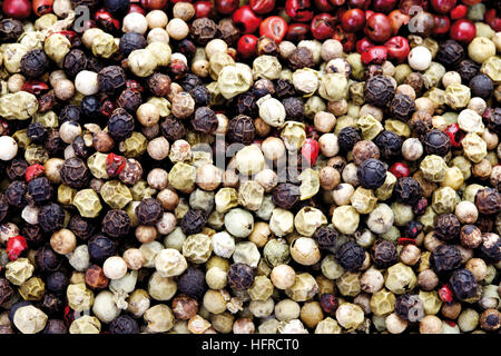 Mixed peppercorns Stock Photo