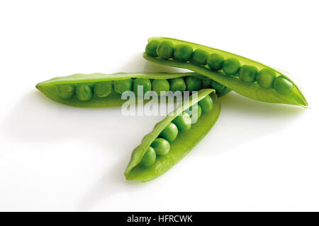Peas in a pod (Pisum sativum) Stock Photo