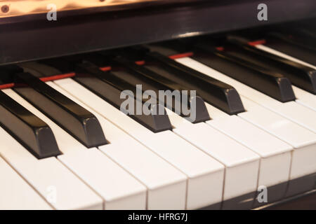 Piano keyboard with selective focus, stock photo Stock Photo