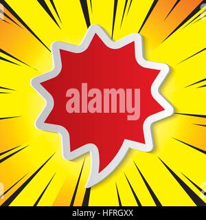 Cartoon comic graphic design for explosion blast dialog box background. Stock Vector