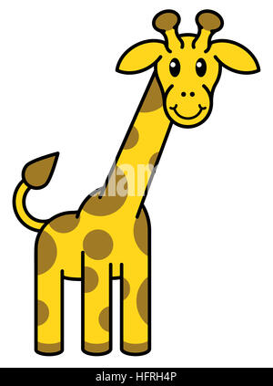 Giraffe animal cartoon character mascot Stock Photo