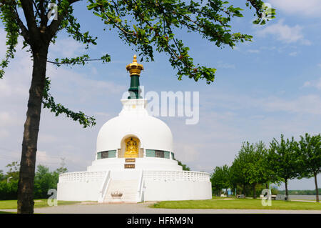 Wien, Vienna: Buddhist World Peace Pagoda at the Danube, 02., Wien, Austria Stock Photo