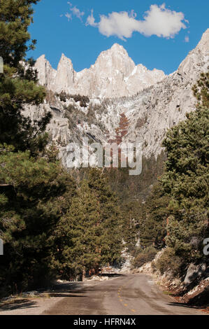 Mount Whitney from Whitney Portal, California Stock Photo