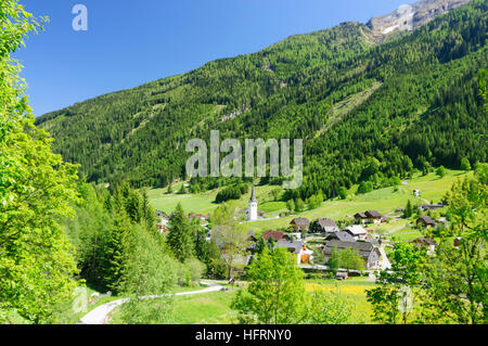 Muhr (Lungau): View of village Muhr in the Murtal, Lungau, Salzburg, Austria Stock Photo