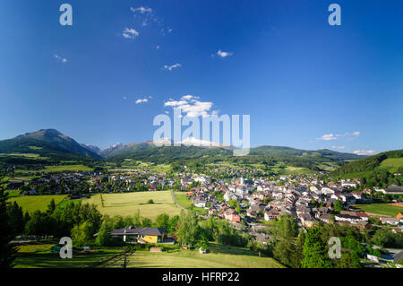 Tamsweg (Lungau): View of Tamsweg, in the background the Schladminger Tauern mountains, Lungau, Salzburg, Austria Stock Photo