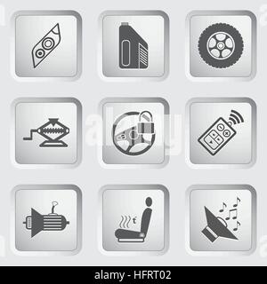 Car part and service icons set 5. Vector illustration. Stock Vector