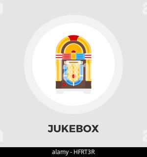 Jukebox icon vector. Flat icon isolated on the white background. Editable EPS file. Vector illustration. Stock Vector