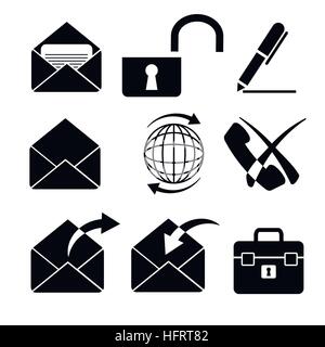 vector business icons set 6 Stock Vector