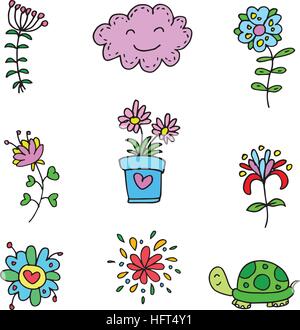 Vector art of item spring doodles Stock Vector Image & Art - Alamy