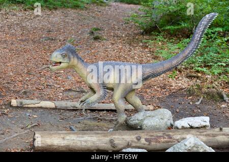 Model of a dinosaur in Dino Parc in Rasnov, Romania Stock Photo