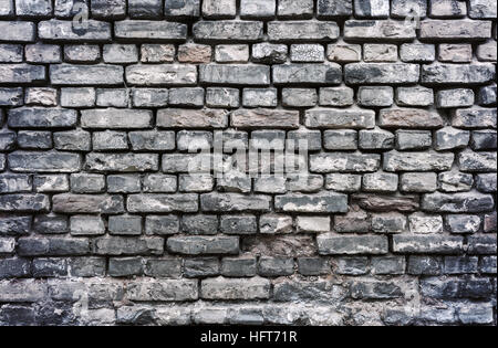 Dirty abandoned old brick wall background Stock Photo