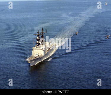 USS Comte de Grasse (DD-974) launches a RUR-5 ASROC, circa in 1981 ...