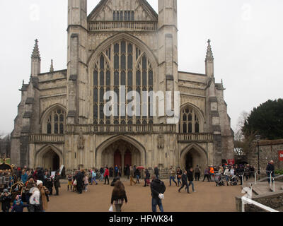 The Exterior of Winchester Cathedral, Hampshire, England Stock Photo