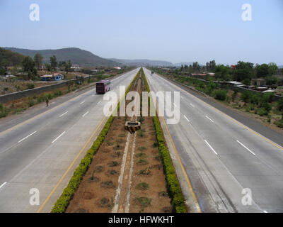 Pune - Mumbai Express Highway, Maharashtra, India. Stock Photo