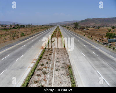 Pune - Mumbai Express Highway, Maharashtra, India. Stock Photo