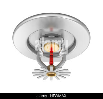 Fire Sprinkler Isolated Stock Photo