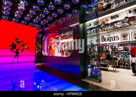 Las Vegas - Circa December 2016: The Beatles Shop at The Mirage. This is the only licensed Beatles retail store IV Stock Photo