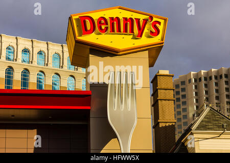 Las Vegas, NV, USA – June 7, 2021: Exterior view of Denny's