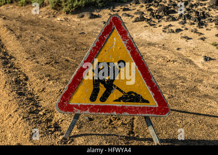 Under construction sign Stock Photo