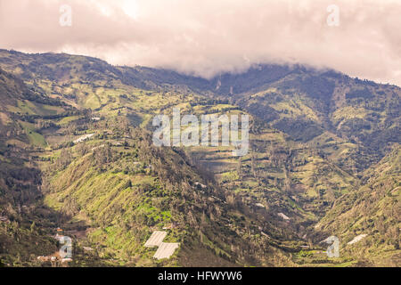 Mountain Village On A Summer Day, Andean Cordillera, South America Stock Photo