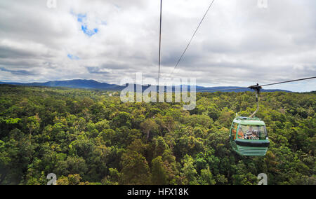 rainforest kuranda cableway skyrail cable barron falls car australia alamy above between queensland station